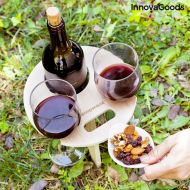 Venkovní přenosný skládací stolek na víno Winnek InnovaGoods