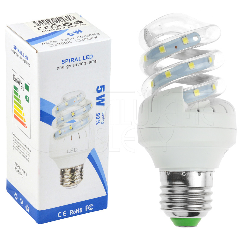 LED žárovka spirálová E27 - 5W LED žárovka spirálová E27 - 5W
