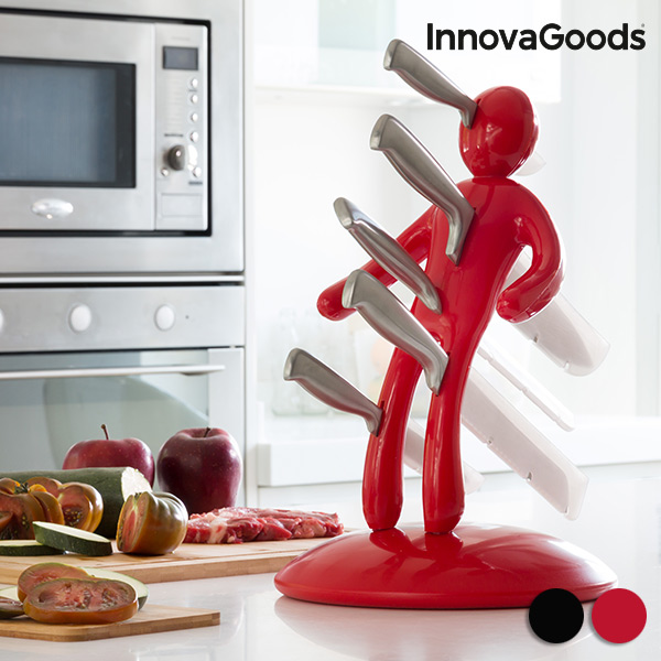 Sada Nožů se Stojanem Vudú InnovaGoods (6 částí) - Černý Sada Nožů se Stojanem Vudú InnovaGoods (6 částí) - Černý