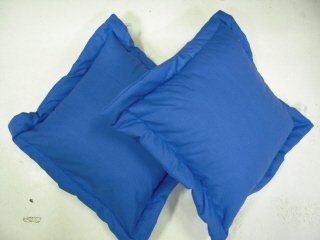 Bavlnený polštář s okrasným lemem, velikost: 40x40cm, varianta: modrý
