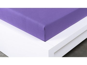 Jersey prostěradlo Exclusive dvoulůžko - fialová 200x220 cm