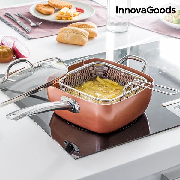 Univerzální Set s Pánví 5 v 1 Copper InnovaGoods (4 části) Univerzální Set s Pánví 5 v 1 Copper InnovaGoods (4 části)