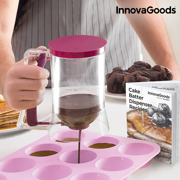 Dávkovač na litá těsta s recepty InnovaGoods Dávkovač na litá těsta s recepty InnovaGoods
