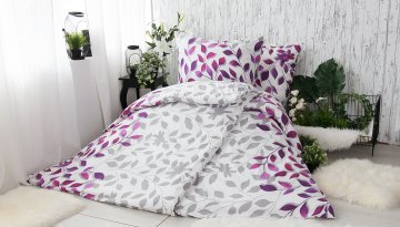 Bavlna povlečení na 2 postele - Ivanka - fialová