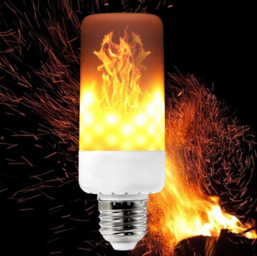 LED žárovka s motivem plamene