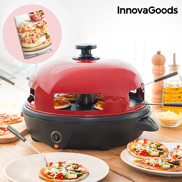 Elektrická Trouba na Mini Pizzy s Knihou Receptů Presto! InnovaGoods 700 W Červeno-černá Elektrická Trouba na Mini Pizzy s Knihou Receptů Presto! InnovaGoods 700 W Červeno-černá