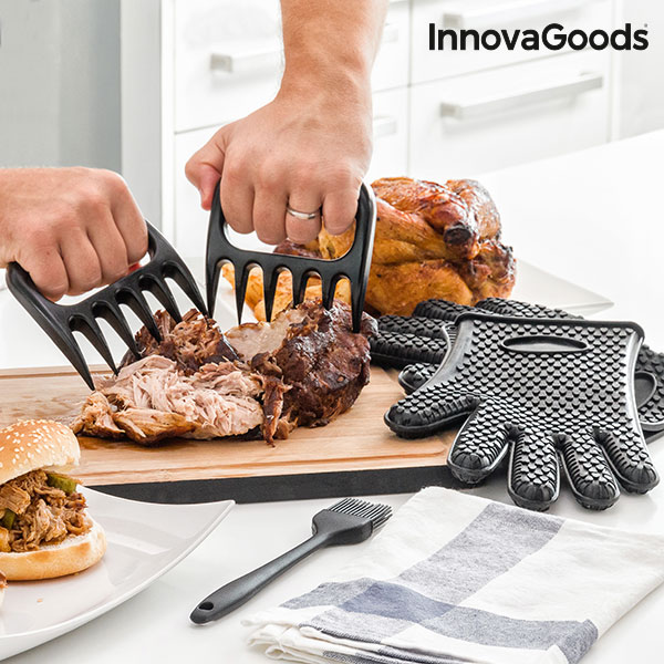 Drápy na Maso s Chňapkami a Štětcem InnovaGoods Drápy na Maso s Chňapkami a Štětcem InnovaGoods