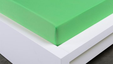 Jersey prostěradlo Exclusive dvoulůžko - letní zelená 180x200 cm